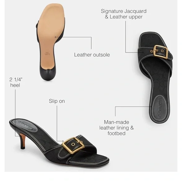 COACH Women's Margot Sandals - Picture 2 of 4